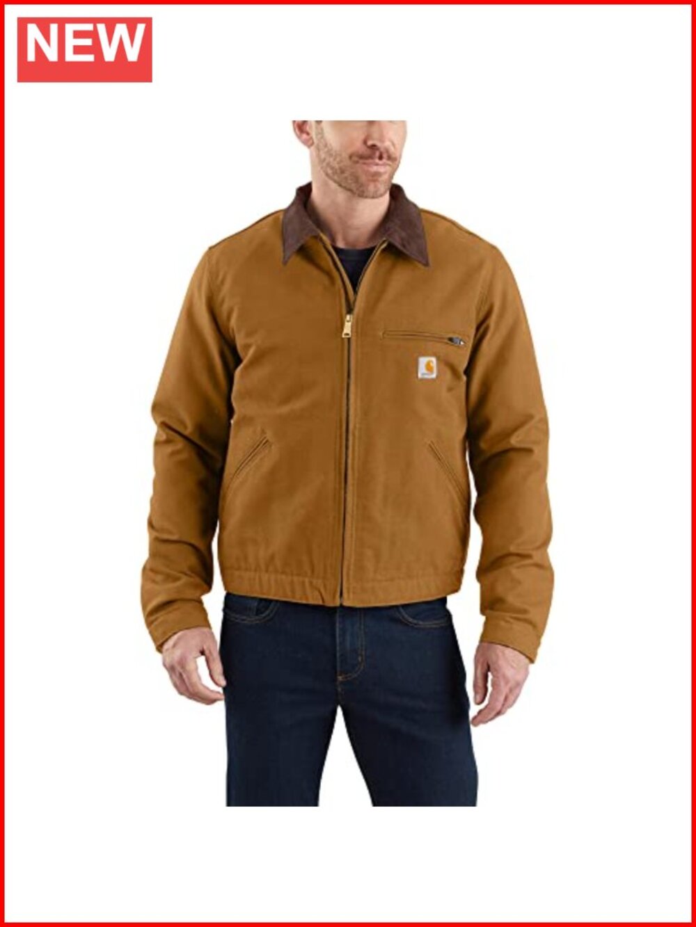 Carhartt Iconic J01 Duck Detroit Jacket Men's Work Outerwear Relaxed Fit